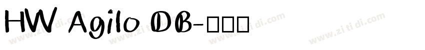 HW Agilo DB字体转换